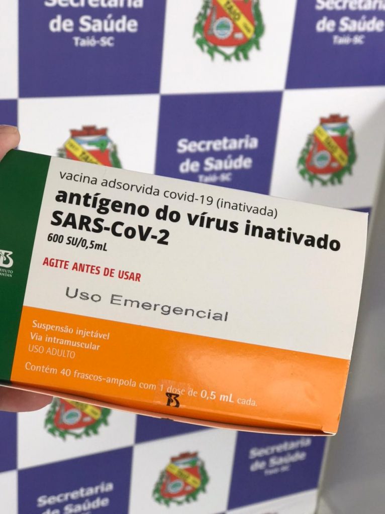 Pessoa vacinada contra a Covid-19  em Taió